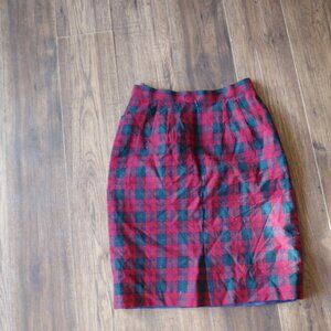 Wool Plaid Ladies Skirt By FukuZo Motomachi St